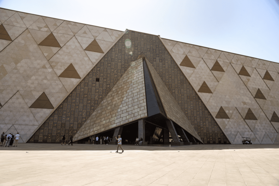 The front entrance to the Grand Egyptian Museum