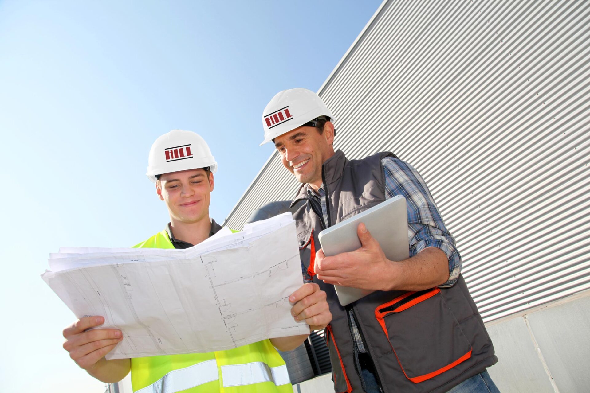 hill employees in hard hats