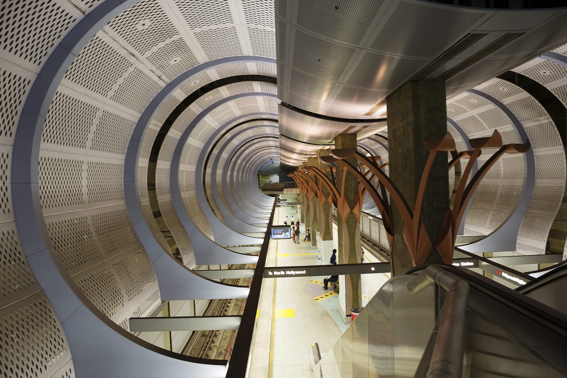 Los Angeles, CA. Metro. Metro station Hollywood/highland