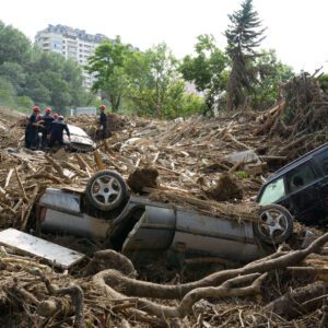 Rescue,Service,Assorted,Debris,After,Floods