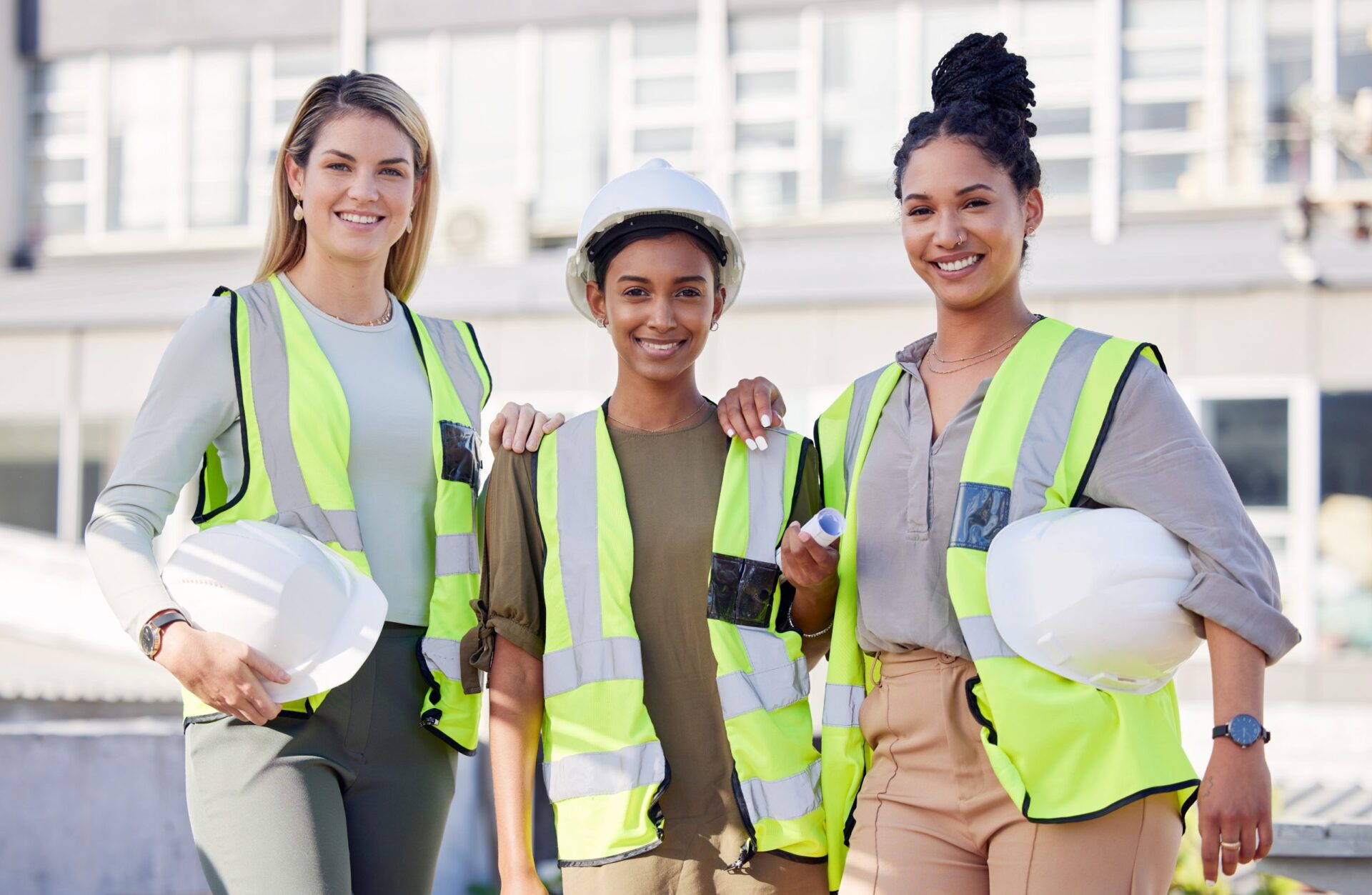 Architecture,,Women,Construction,Team,And,Diversity,In,Portrait,,Contractor,Group