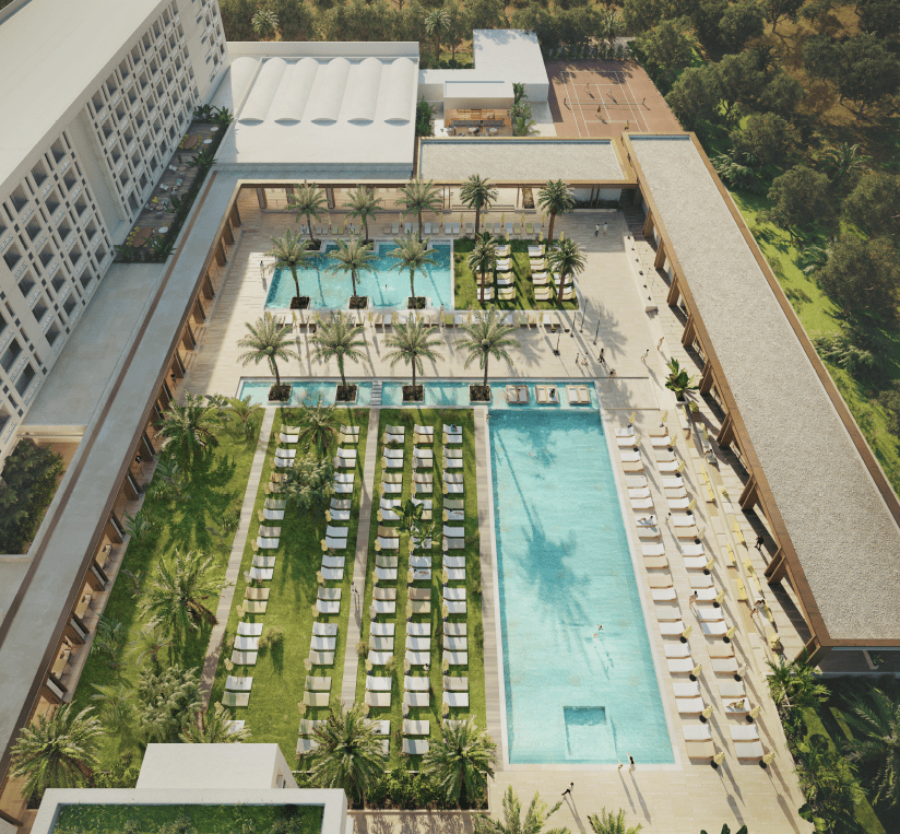 New Hotel courtyard