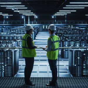 Data,Center,It,Specialist,And,System,Administrator,Talk,,Use,Tablet