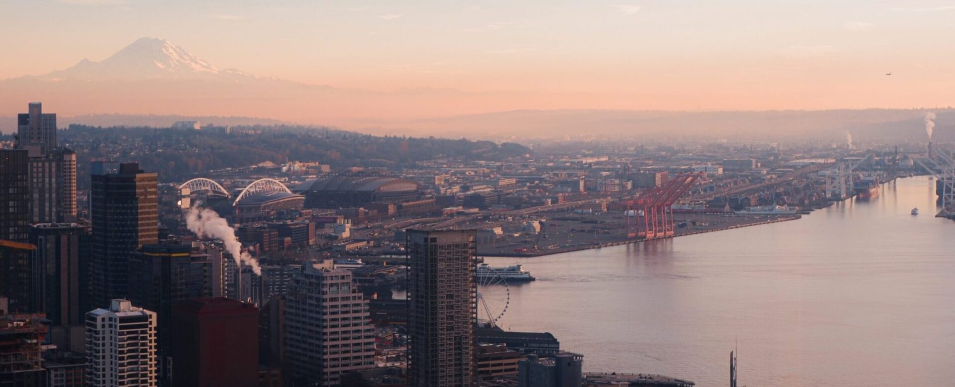 Aerial View of Seattle Waterfront